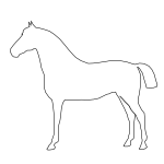 Very simple horse vector image