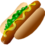 Image of a hot dog served with mustard