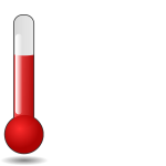 Thermometer tube red vector graphics