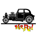 Hot rod car vector image