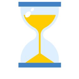 Blue and Yellow Hourglass