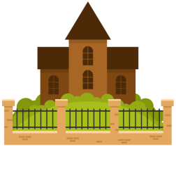 House behind the fence