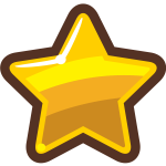 Cartoon gold star