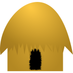 Silhouette of a hut