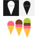 Various ice creams