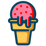 Strawberry ice cream vector image