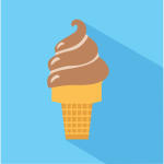 Chocolate ice cream icon