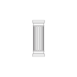 Vector graphics of Roman column for a building in grayscale