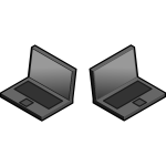 Two laptops vector image