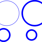 Blue circles and text