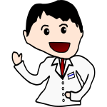 Cartoon doctor vector image