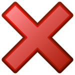 Red cross not OK vector icon