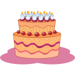 Birthday cake clip art image vector