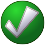 Grayscale tick OK vector icon