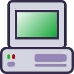 Computer host icon vector image