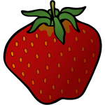 Vector image of ripe strawberry