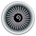 An airplane engine vector