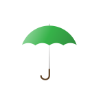 Vector illustration of green umbrella