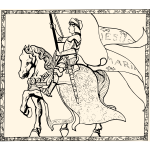 Joan of Arc portrait vector illustration