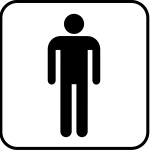Pictogram for a men's room vector image