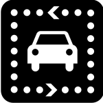 Pictogram for a driving tour vector image