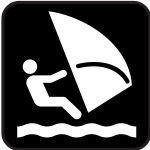 Pictogram for windsurfing vector clip art