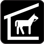 Horse stable icon