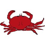 Vector graphics of red crab