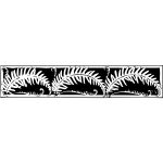 Vector image of fern decorative border