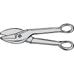 Vector illustration of metal shears