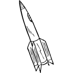 Vector image of space rocket ship