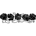 Vector graphics of roses decorative border