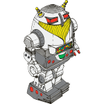 Sci-fi toy robot vector drawing