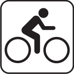US National Park Maps pictogram for bicycle lane vector image