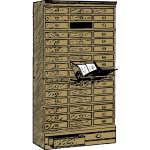 Flat filing cabinet vector image