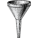 Metal funnel vector image