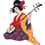 Geisha playing instrument