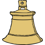 Vector image of gold bell