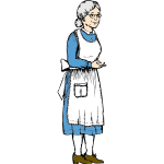 Vector drawing of older woman