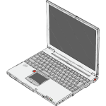 Laptop personal computer vector drawing