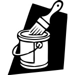 Paint can and brush vector image