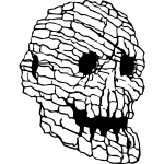 Rock skull vector illustration