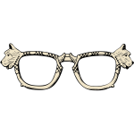 Dog glasses vector image