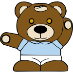 Teddy bear toy vector graphics