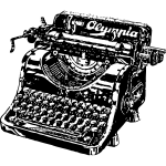 Typewriter vector graphics