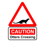 Caution - otters crossing
