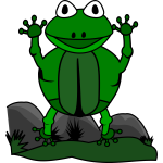 jumping frog closeup