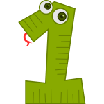 Snake number one vector clip art