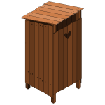 Wood latrine closed vector image