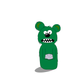Green teddy bear